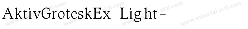 AktivGroteskEx Light字体转换